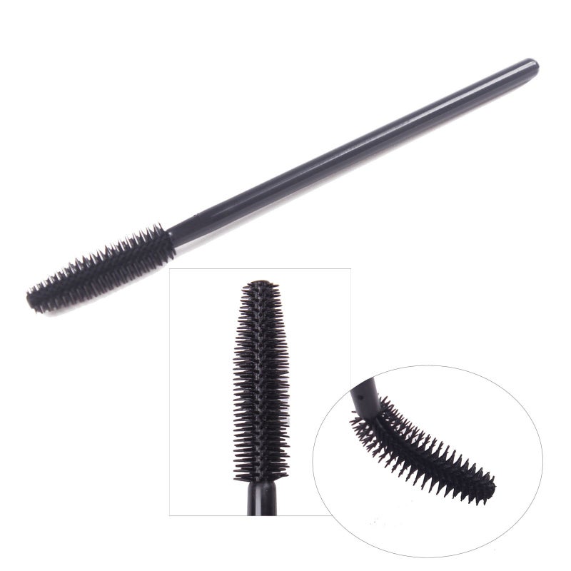 BIHRTC Pack of 100 One-Off Disposable Silicone Eyelash Mascara Brushes Wands Applicator Eyebrow Brush Makeup Tool Kit Set (Tower Shape - Black) - Image 4